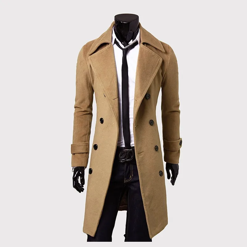 2021 Winter Solid Color Double Breasted Jacket Woolen Long Trench Mens Coats, 3 colors
2021 Winter Solid Color Double Breasted Jacket Woolen Long Trench Mens Coats, 3 colors