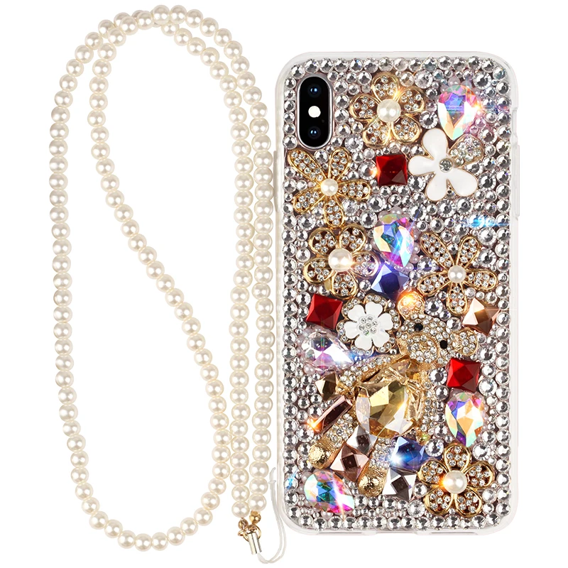 Super Luxury Girl Style Imbedding Bear Flower Diamond Phone Case for Samsung S9 S20 note 10 S10P
Super Luxury Girl Style Imbedding Bear Flower Diamond Phone Case for Samsung S9 S20 note 10 S10P