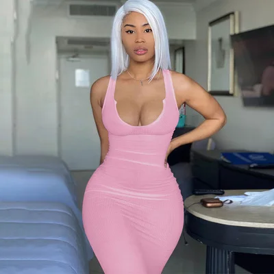 Sexy Dress Spring 2021 New Fashion Women Clothing Sexy U Collar Sleeveless Casual Bodycon Long Dress
Sexy Dress Spring 2021 New Fashion Women Clothing Sexy U Collar Sleeveless Casual Bodycon Long Dress