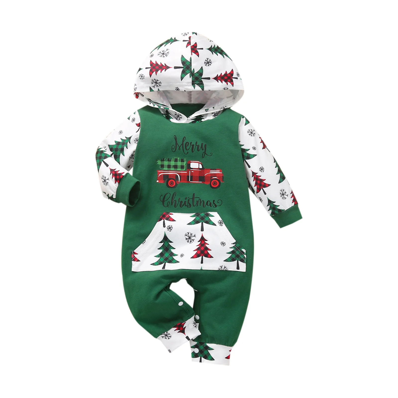 Christmas Sweater Hooded Baby Romper Printing ContrastCcolor Casual Jumpsuit For Baby, Picture shown
Christmas Sweater Hooded Baby Romper Printing ContrastCcolor Casual Jumpsuit For Baby, Picture shown