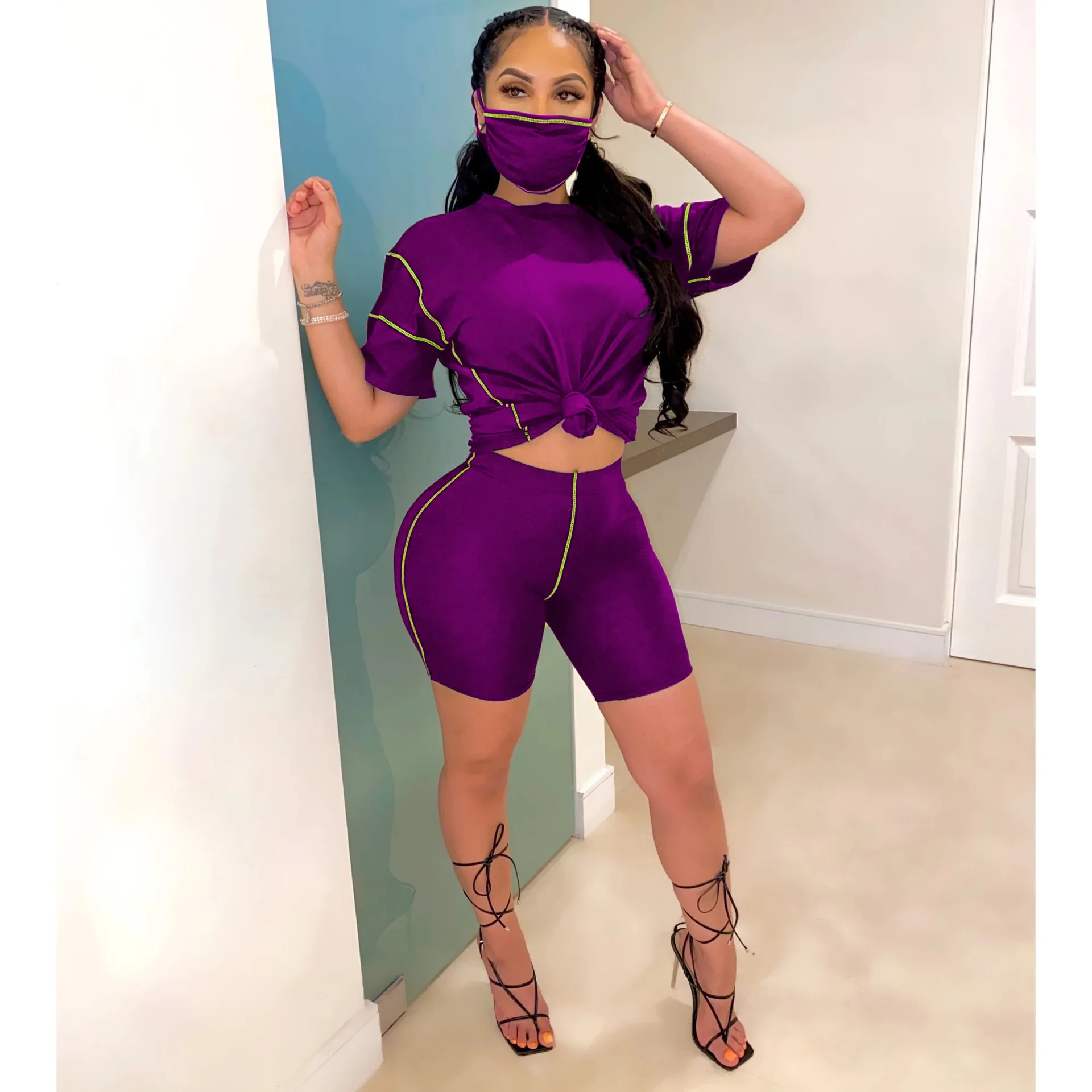 Shorts set woman sportwear set womens two piece casual sets short sleeve custom collage pull net drop-shoulder clothes, Picture
Shorts set woman sportwear set womens two piece casual sets short sleeve custom collage pull net drop-shoulder clothes, Picture