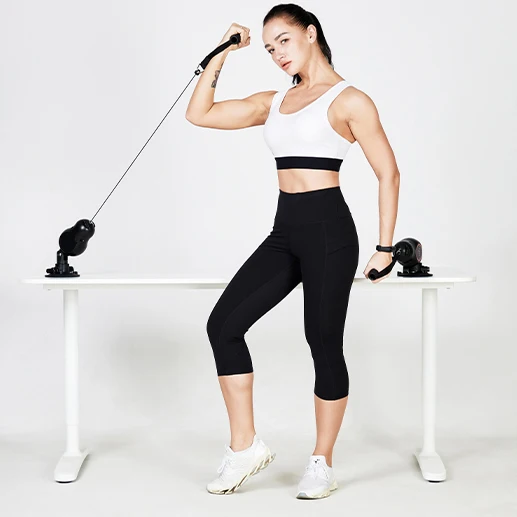 Resistance rope trainer Popular new design health and fitness accessories pully rope trainer mini pull leaf pull adjustable, Black
Resistance rope trainer Popular new design health and fitness accessories pully rope trainer mini pull leaf pull adjustable, Black