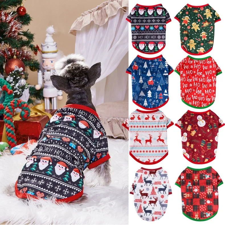 Puppy Outfit Vest Clothes Cotton Supplies Luxury Fashions Christmas Pet T-shirt Dog Clothes
Puppy Outfit Vest Clothes Cotton Supplies Luxury Fashions Christmas Pet T-shirt Dog Clothes