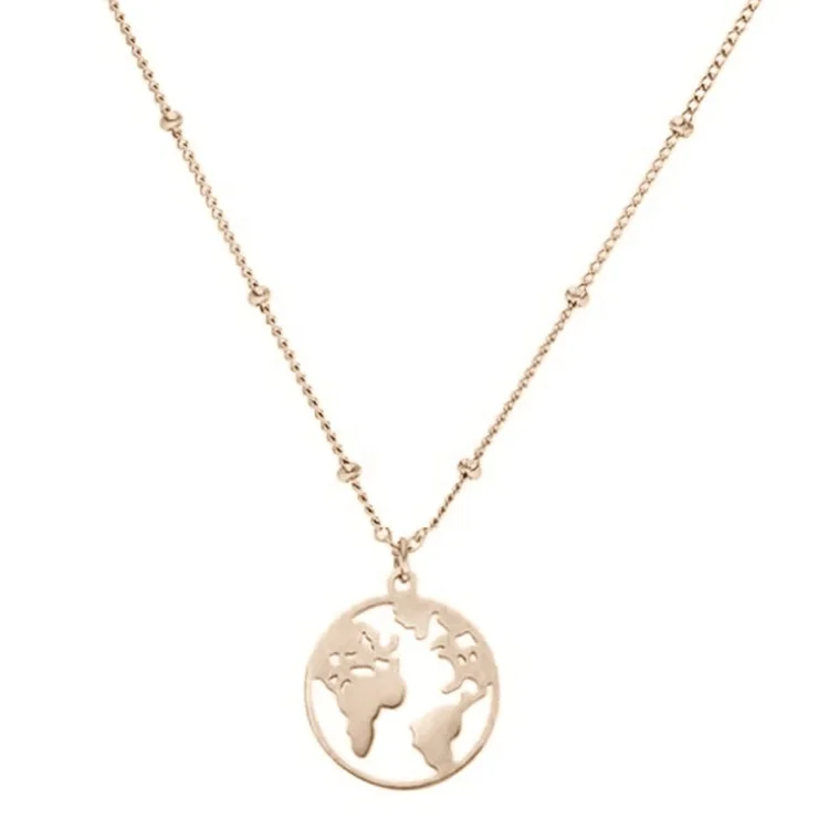 Minimalist Globetrotting Travel Jewelry 18K Gold Plated Stainless Steel Necklace Women World Map Necklace, Gold color
Minimalist Globetrotting Travel Jewelry 18K Gold Plated Stainless Steel Necklace Women World Map Necklace, Gold color