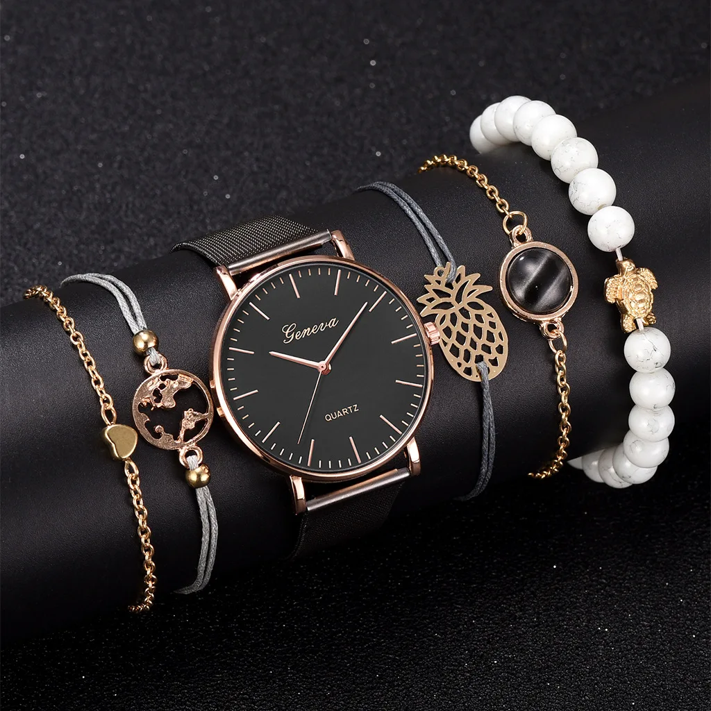 6pcs Set Women's Watches Simple Fashion Wrist Watch Luxury Ladies Women Bracelet watch set
6pcs Set Women's Watches Simple Fashion Wrist Watch Luxury Ladies Women Bracelet watch set