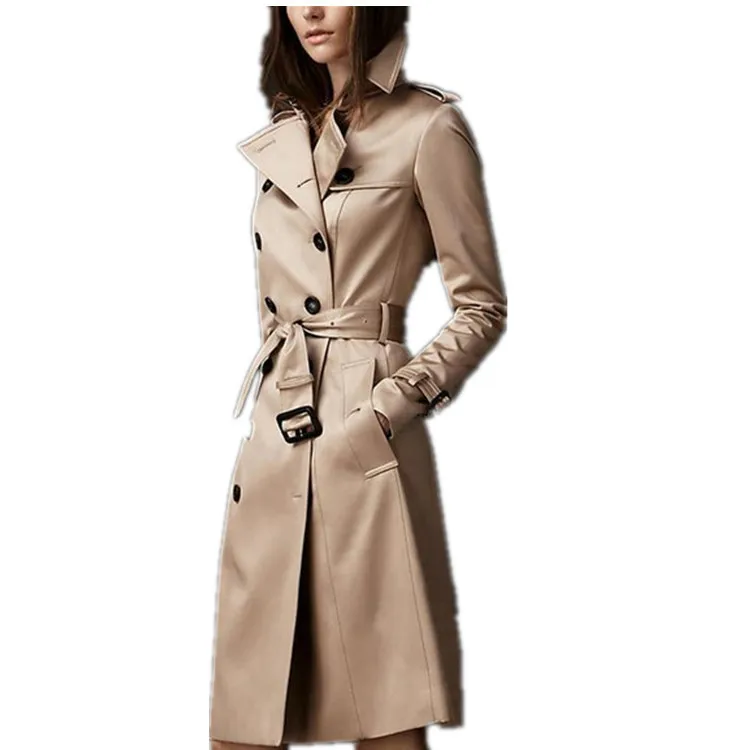2021 autumn and winter new fashion Double Breasted slim Long windbreaker Solid Color plus size Women's Coat
2021 autumn and winter new fashion Double Breasted slim Long windbreaker Solid Color plus size Women's Coat