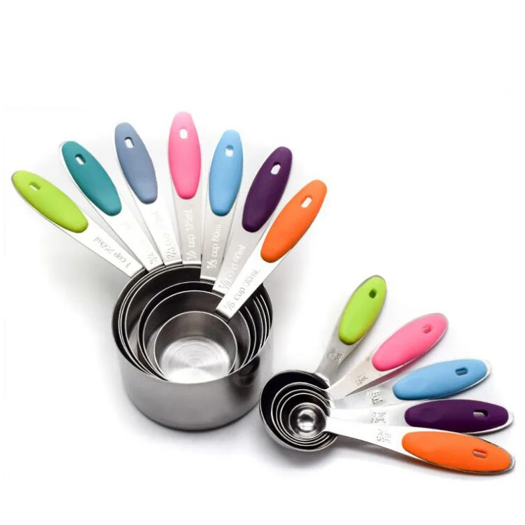 Measuring Spoon Cup Silicone Handle Scoop Measuring Powdered Milk Scoop Kitchen Tools Stainless Steel 10 Pieces Set All-season, Mixed colors
Measuring Spoon Cup Silicone Handle Scoop Measuring Powdered Milk Scoop Kitchen Tools Stainless Steel 10 Pieces Set All-season, Mixed colors