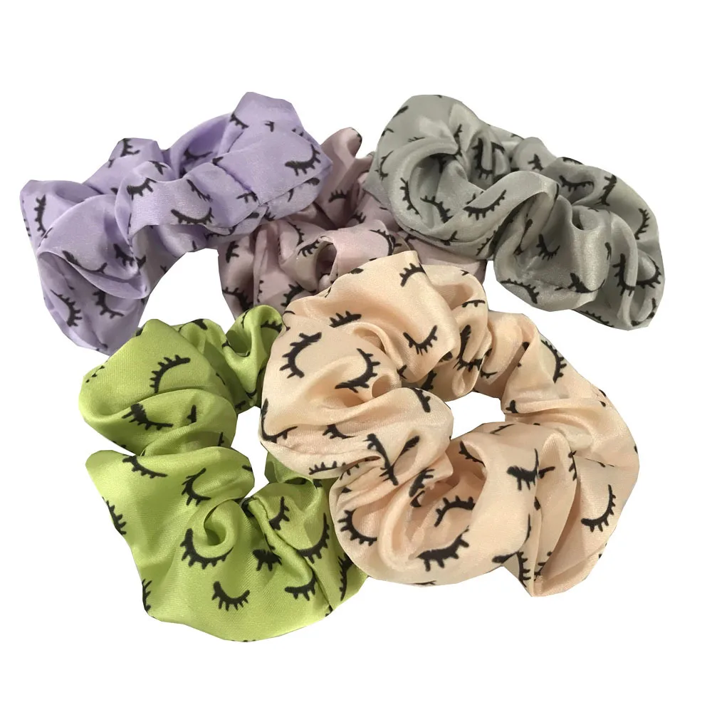 Hot Sale custom Pink Purple Eyelash Printed Scrunchies Elastic Hair Band Ponytail Holder Hair Tie
Hot Sale custom Pink Purple Eyelash Printed Scrunchies Elastic Hair Band Ponytail Holder Hair Tie