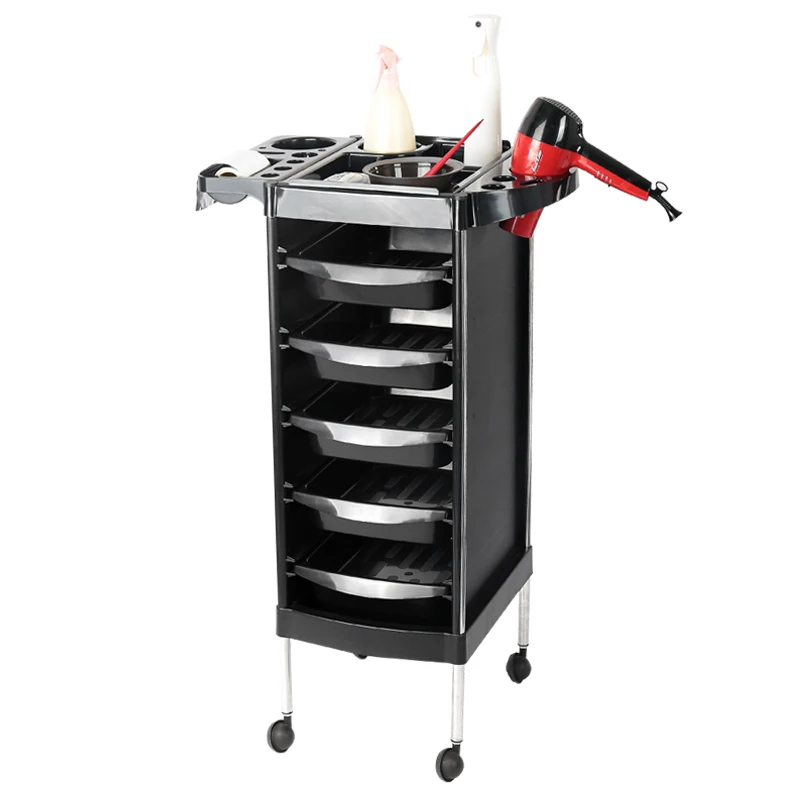 Barber shop beauty salon trolley cart beauty salon 6-layer storage rolling cart