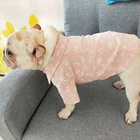 Professional Printed Logo Korean version of leisure printed cotton shirt designer pet dog clothes for pitbulls