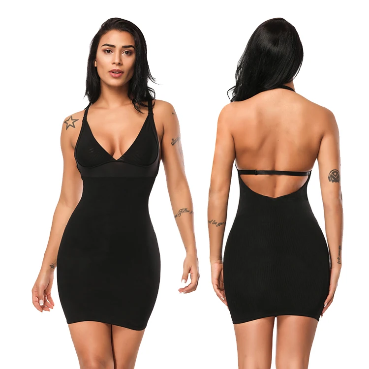 High Quality Custom Shoulder Strap Shapewear Full Body Shaper Women Bodycon Dress 
High Quality Custom Shoulder Strap Shapewear Full Body Shaper Women Bodycon Dress