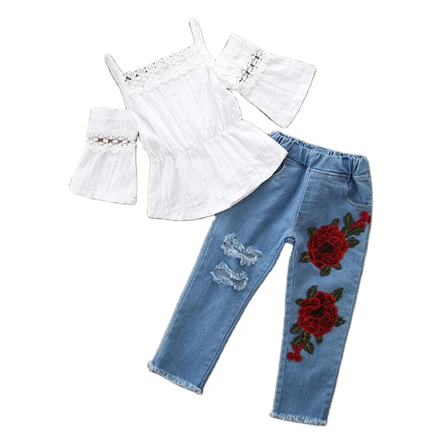 embroidery flower girl kids clothes long pants set wholesale children's boutique clothing
embroidery flower girl kids clothes long pants set wholesale children's boutique clothing