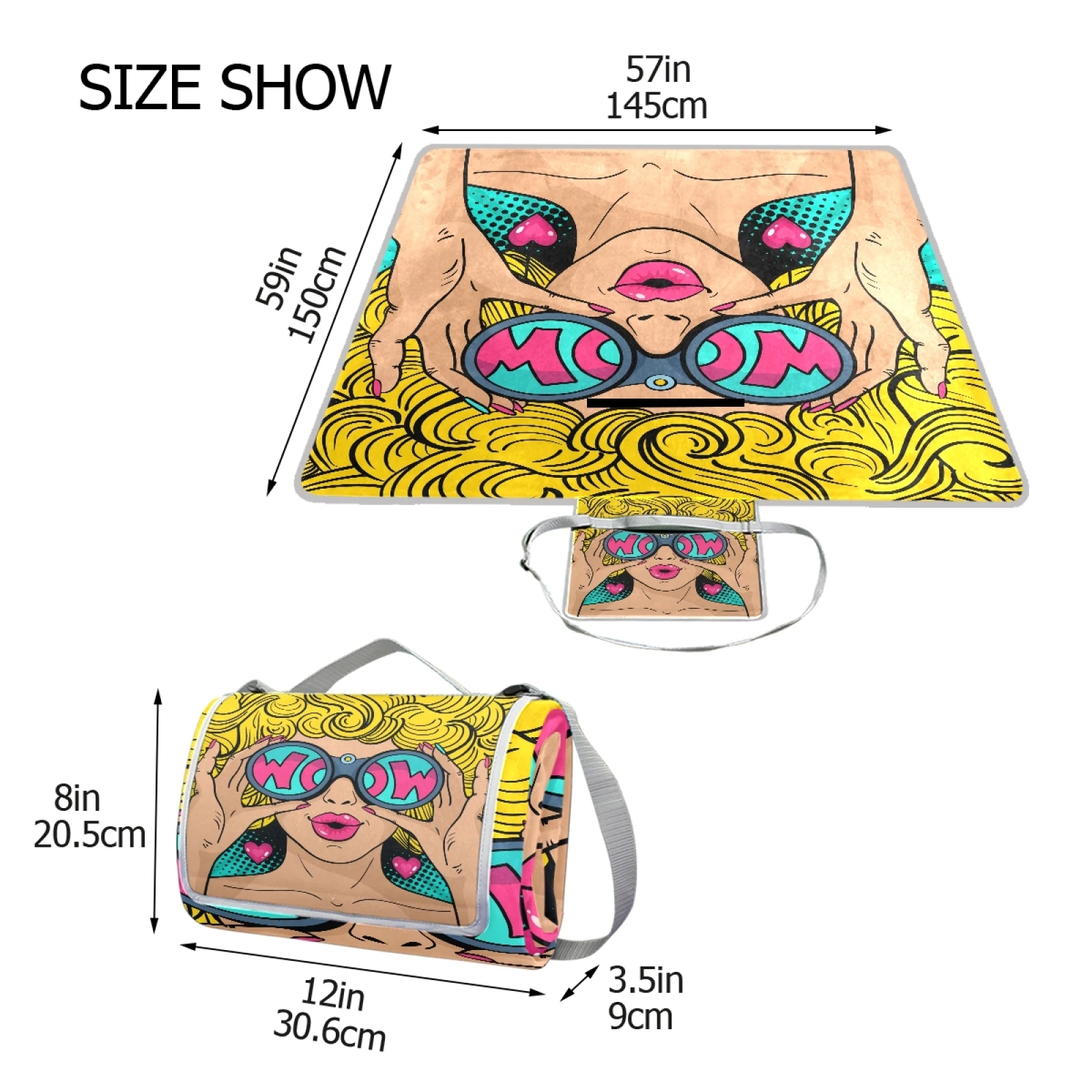 custom logo Extra large sand free portable outdoor camping pocket beach blanket mat 
custom logo Extra large sand free portable outdoor camping pocket beach blanket mat