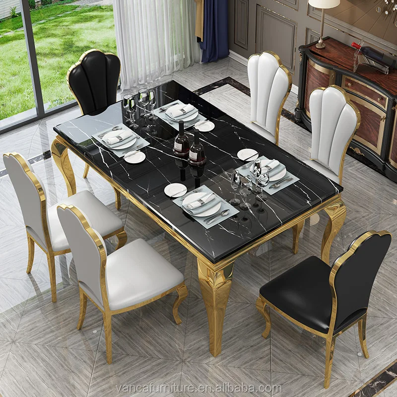 wholesale dinner table set dining room furniture high quality marble dining table set 6 chairs, Many colors
wholesale dinner table set dining room furniture high quality marble dining table set 6 chairs, Many colors