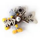 Pet supplies Wholesale safe gray stuffed plush pet dog toy squeaky dog toy