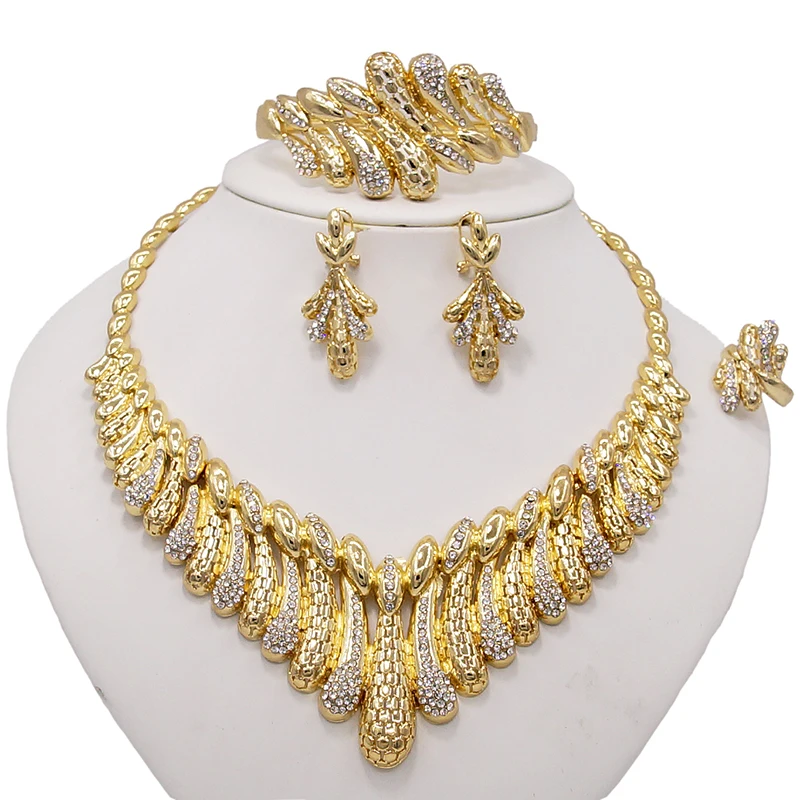 Flower Shining Alloy 4-Piece alloy Suit womens hearts sets Wedding Jewelry Set Bridal Jewelry Set
Flower Shining Alloy 4-Piece alloy Suit womens hearts sets Wedding Jewelry Set Bridal Jewelry Set