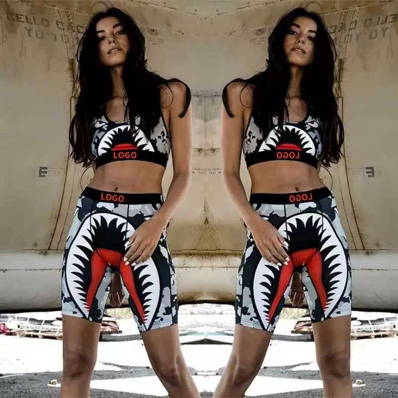 Custom Logo Women Clothing Designer Print Sport 2 Piece Suit 2021 Short Trousers Crop Top Two Piece Pants Set, Picture
Custom Logo Women Clothing Designer Print Sport 2 Piece Suit 2021 Short Trousers Crop Top Two Piece Pants Set, Picture