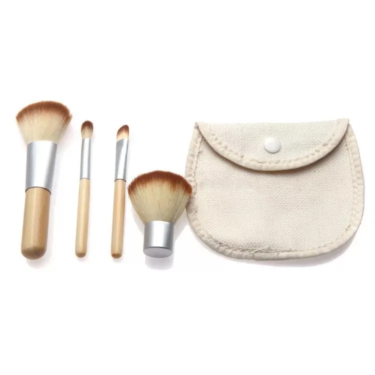 Greencotton Eco Friendly Bamboo Handle Mini Travel Brush 4pcs Makeup Brushes Set For Foundation Blending Brush Makeup With Bag
Greencotton Eco Friendly Bamboo Handle Mini Travel Brush 4pcs Makeup Brushes Set For Foundation Blending Brush Makeup With Bag