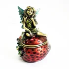 Beautiful metal alloy fairy jewelry storage box