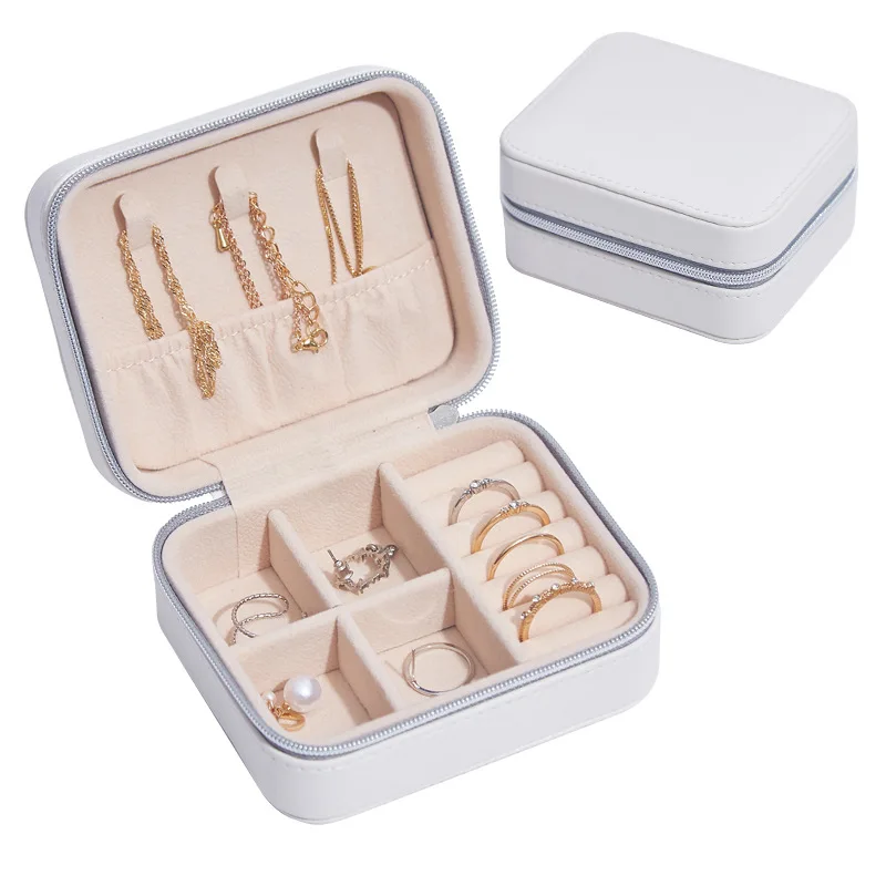 PU leather Jewelry Box Portable Storage Organizer Earring Holder Zipper Women Jewelry Display Travel Case
PU leather Jewelry Box Portable Storage Organizer Earring Holder Zipper Women Jewelry Display Travel Case
