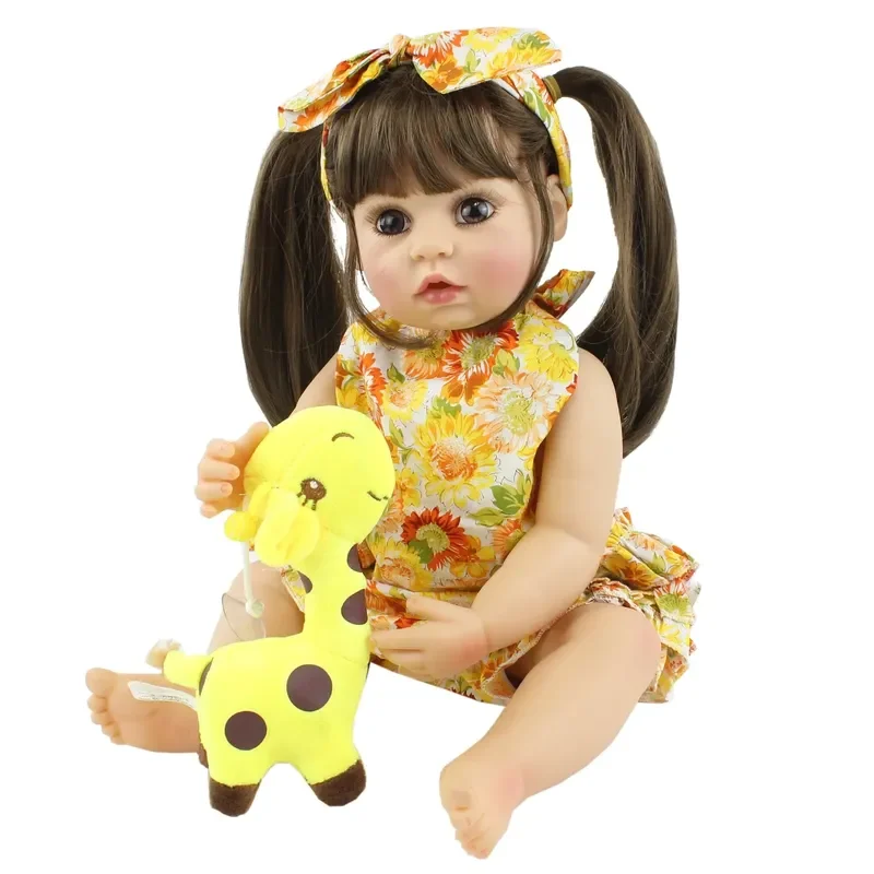 

22" Full Body Silicone Reborn Girl Doll Realistic 55cm Soft Vinyl Alive Babies