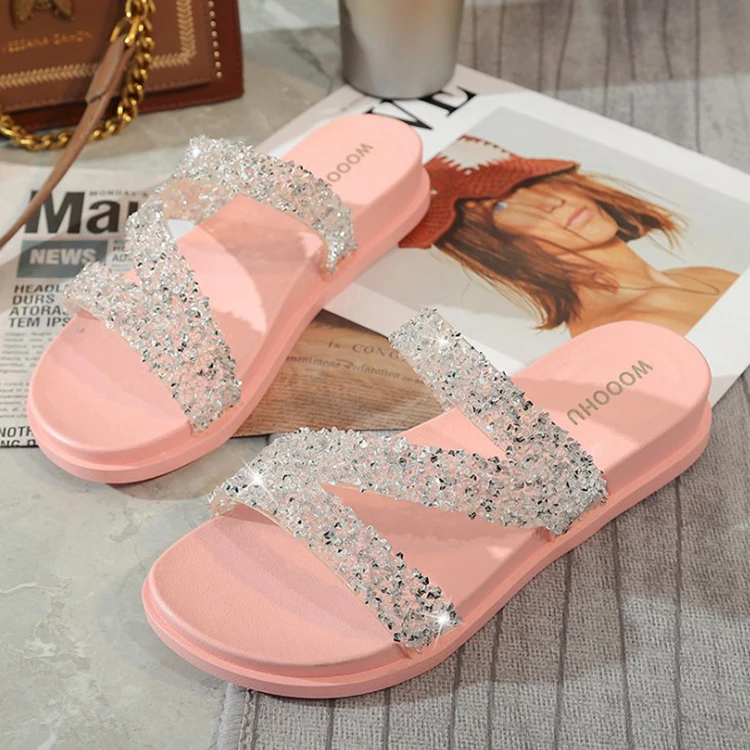 2021 new summer fashion trend fashion sandals and slippers with Roman sandals casual flat-bottomed rhinestone sandals
2021 new summer fashion trend fashion sandals and slippers with Roman sandals casual flat-bottomed rhinestone sandals