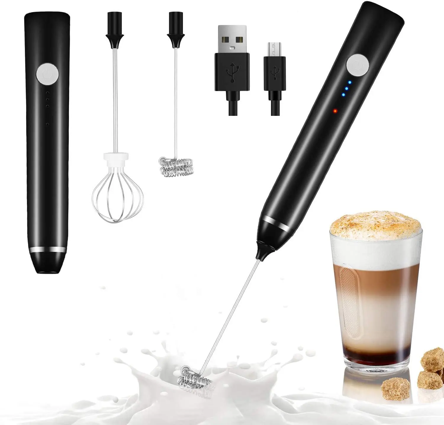 Automatic Electric Milk Frother Rechargeable Stainless Steel Milk Foam Maker Houseware Coffee Tea Milk Maker Coffee & Tea Tools, Black/white
Automatic Electric Milk Frother Rechargeable Stainless Steel Milk Foam Maker Houseware Coffee Tea Milk Maker Coffee & Tea Tools, Black/white