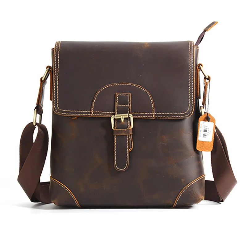 19SG-8101M Soft Crazy Horse Leather Mini Conference Shoulder Padel Bags With Custom Logo, Brown (can be customized)
19SG-8101M Soft Crazy Horse Leather Mini Conference Shoulder Padel Bags With Custom Logo, Brown (can be customized)