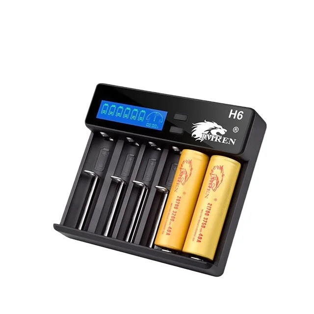 Super universal battery charger 6 bays charger IMREN H6 to charge both li ion battery, Black 
Super universal battery charger 6 bays charger IMREN H6 to charge both li ion battery, Black