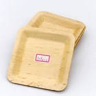 Disposable Plate Biodegradable Bamboo Plate Biodegradable Disposable Bamboo Sheath Leaves Square Plate