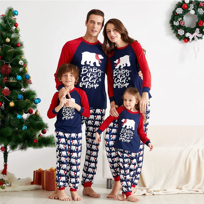 2022 New Christmas Pajamas Bear Print Christmas Parent-child Pajamas Set Home Wear Pajamas Two-piece Set
2022 New Christmas Pajamas Bear Print Christmas Parent-child Pajamas Set Home Wear Pajamas Two-piece Set