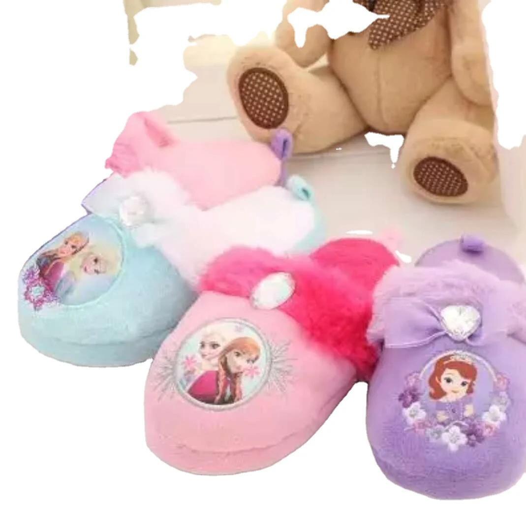 Snow Princess Girls' indoor slippers in spring and Autumn,Embroidered and sewed decorative buttons on the upper, Customizable
Snow Princess Girls' indoor slippers in spring and Autumn,Embroidered and sewed decorative buttons on the upper, Customizable