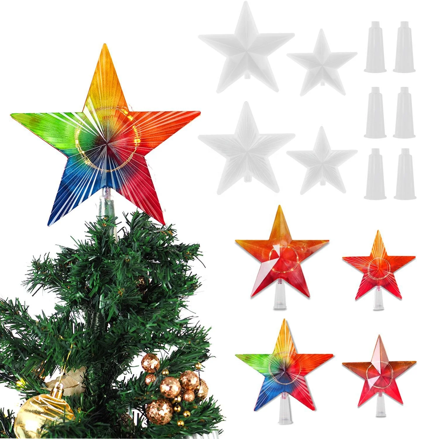 DIY Star Resin Silicon Mould Christmas Tree Top Light Star Mold Ornaments Atmosphere Decoration
DIY Star Resin Silicon Mould Christmas Tree Top Light Star Mold Ornaments Atmosphere Decoration