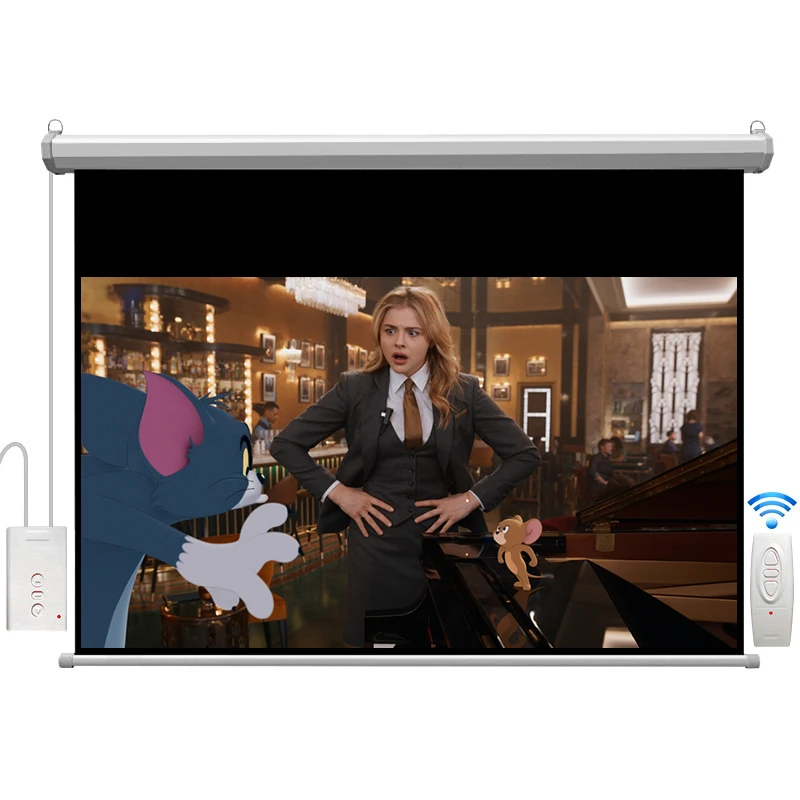 16:9 60'' Electric Motorized Projector Screen 3D HD 4K Anti Light Curtain Home Outdoor Office Portable for 3D Projectior
16:9 60'' Electric Motorized Projector Screen 3D HD 4K Anti Light Curtain Home Outdoor Office Portable for 3D Projectior