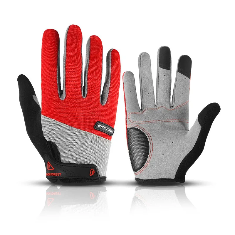 Manufacturer wholesale cycling gloves fitness men's lightweight anti slip cross country finger pad full finger gym gloves, Black + blue + red
Manufacturer wholesale cycling gloves fitness men's lightweight anti slip cross country finger pad full finger gym gloves, Black + blue + red