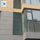 american aluminum sun shade low louver aluminum shutters horizont rainproof fixed blade sunscreen louver