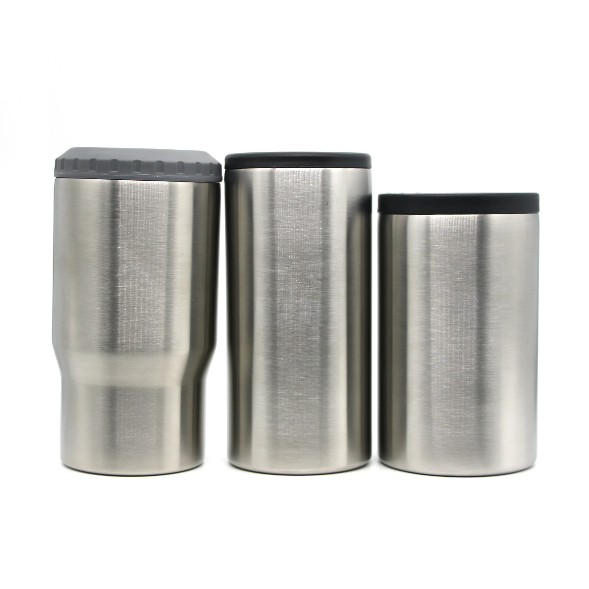 Double walled 14oz 12oz insulated can cooler slim skinny can cooler stainless steel with 2 lids
Double walled 14oz 12oz insulated can cooler slim skinny can cooler stainless steel with 2 lids