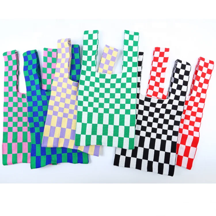 Women's Fashion Autumn Winter Accessories Checked Plaid Bags Black Green Pink White Checkerboard Small Knitted Tote Handbags Bag
Women's Fashion Autumn Winter Accessories Checked Plaid Bags Black Green Pink White Checkerboard Small Knitted Tote Handbags Bag