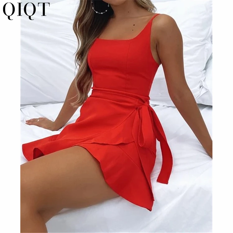 Lowest Price Solid Color Ruffle Sling Sexy Backless Mini Party Dress Stylish Elegant Women Dresses Casual Summer
Lowest Price Solid Color Ruffle Sling Sexy Backless Mini Party Dress Stylish Elegant Women Dresses Casual Summer