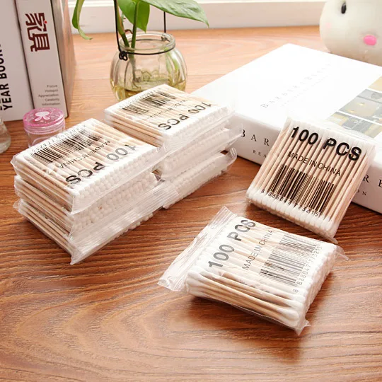 Plastic free biodegradable sliding plastic box bamboo stick sterilized cotton swabs, White cotton+natural wood color
Plastic free biodegradable sliding plastic box bamboo stick sterilized cotton swabs, White cotton+natural wood color