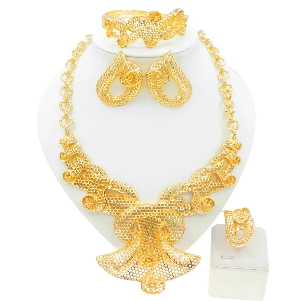 wholesale African Wedding jewelry sets 24k gold dubai jewelry set Ladies Necklace Woven Collar Necklace Fashion design Gift
wholesale African Wedding jewelry sets 24k gold dubai jewelry set Ladies Necklace Woven Collar Necklace Fashion design Gift