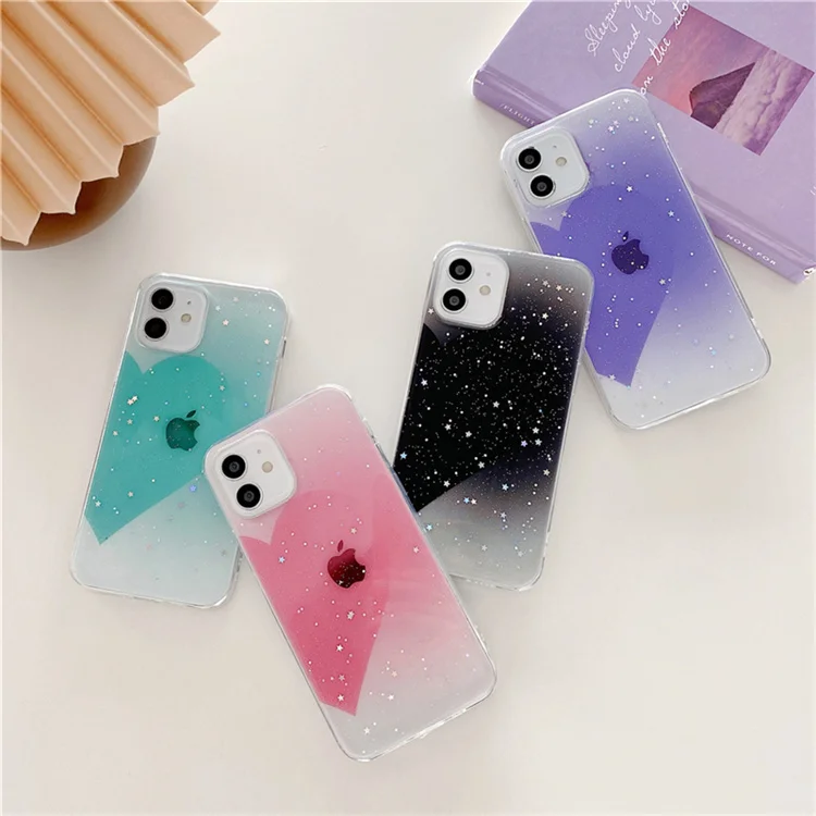 2022 New Love Heart Gradient Color Clear Glitter Star Sequin Phone Case for iPhone 13 12 11 Pro Max XR X SE 2020, Black, pink, purple, green,
2022 New Love Heart Gradient Color Clear Glitter Star Sequin Phone Case for iPhone 13 12 11 Pro Max XR X SE 2020, Black, pink, purple, green,