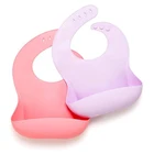 custom christmas pocket waterproof bandana drool silicon white baby bib set with catcher for girl and boy