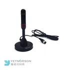 Tv Indoor Magnetic Base Red Circle Rod Digital Tv Antenna With IEC /N-male Connector