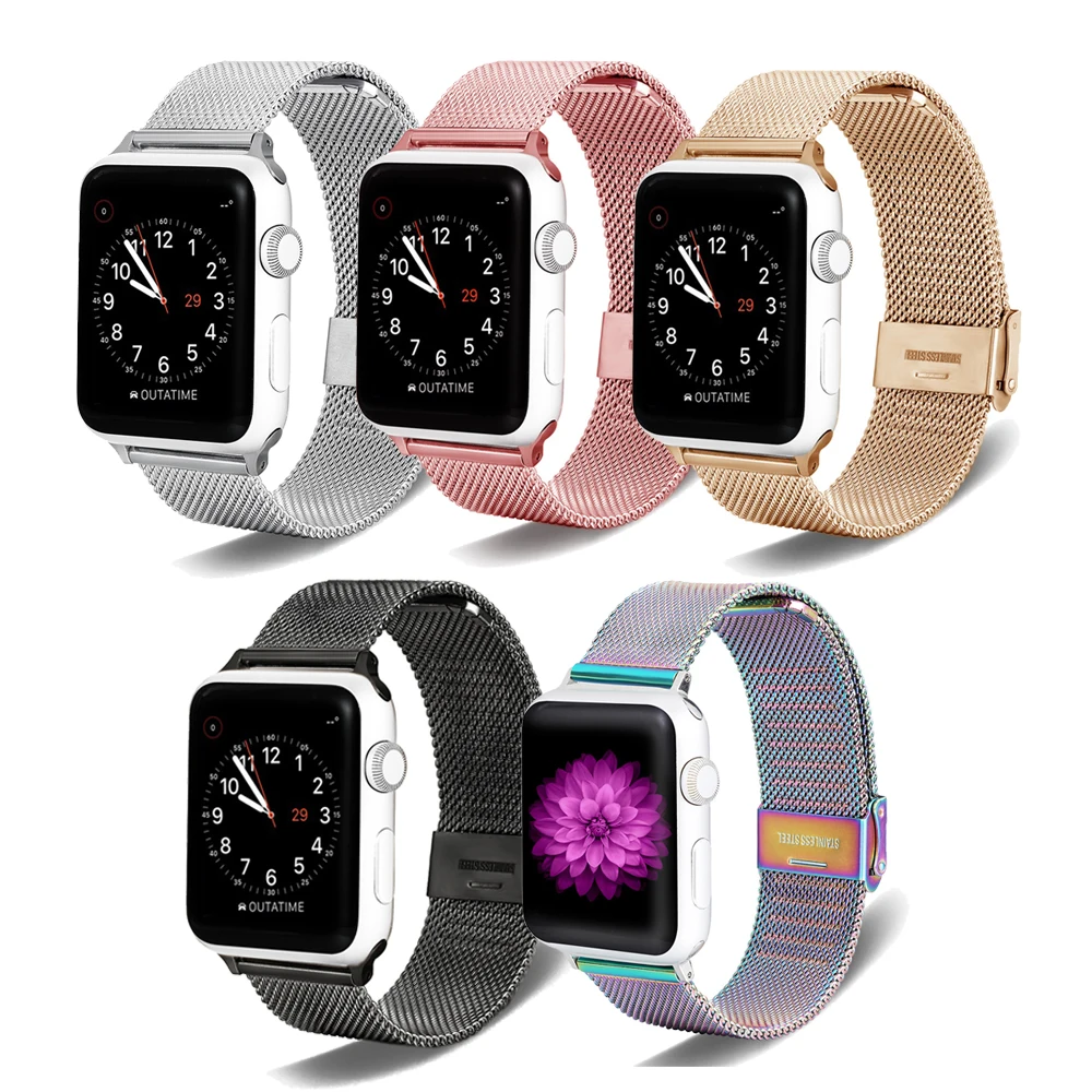 IVANHOE Band For Apple Watch,Stainless Steel Mesh Sport Wristband Loop Strong Magnetic Closure Strap for iWatch Series 1 2 3 4, Multi-color optional or customized
IVANHOE Band For Apple Watch,Stainless Steel Mesh Sport Wristband Loop Strong Magnetic Closure Strap for iWatch Series 1 2 3 4, Multi-color optional or customized