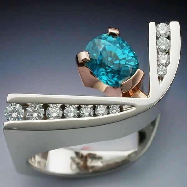 2020 Latest fashion High Quality Wholesale Geometric Ocean blue zircon jewelry ring for Women, Silver color
2020 Latest fashion High Quality Wholesale Geometric Ocean blue zircon jewelry ring for Women, Silver color