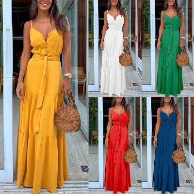 Women Dresses Summer 2020 Fashion New Boho Sleeveless Strappy V-neck Bandage Party Beach Dress Clothes vestido verano mujer, As show
Women Dresses Summer 2020 Fashion New Boho Sleeveless Strappy V-neck Bandage Party Beach Dress Clothes vestido verano mujer, As show