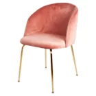 2020 New Design Home Furniture Yellow Velvet Fabric Solid Luxury Dining Chair French Dining Chair Design
