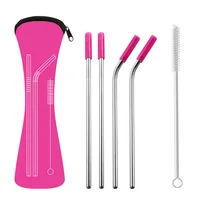 customized logo 304 stainless steel drinking straw with silicone mouth Metal Straw sets
customized logo 304 stainless steel drinking straw with silicone mouth Metal Straw sets