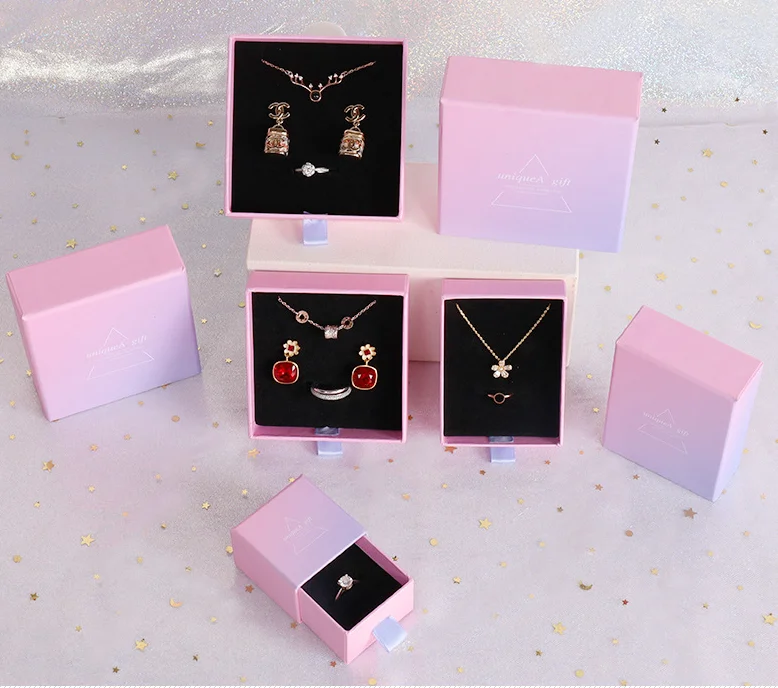 High quality pink blue gradient color jewelry box earrings ring necklace simple jewelry box wholesale
High quality pink blue gradient color jewelry box earrings ring necklace simple jewelry box wholesale